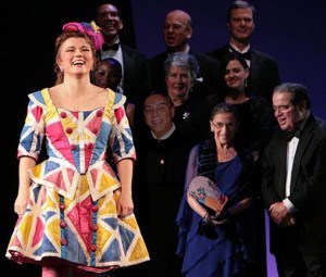 Associate Justices of the United States Supreme Court Antonin Scalia and Ruth Joan Bader Ginsburg are visible in this Ariadne auf Naxos curtain call.