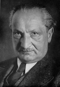 German philosopher Martin Heidegger, famous for his contributions to existentialism and phenomenology